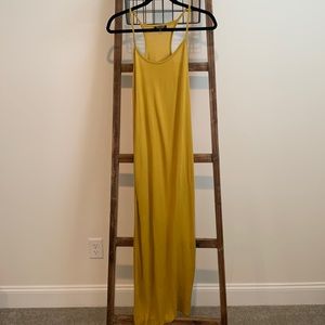 TOPSHOP Chartreuse Maxi Dress